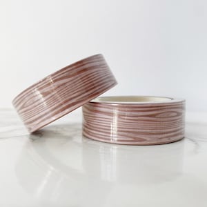 Woodgrain Washi Tape 15mm x 10meters | Masking Tape, Decorative Tape | Fall Washi, Neutral Washi, Pink Washi | Planners, Bullet Journaling