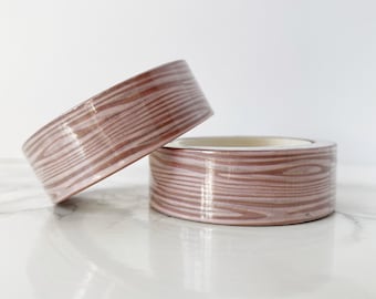 Woodgrain Washi Tape 15mm x 10meters | Masking Tape, Decorative Tape | Fall Washi, Neutral Washi, Pink Washi | Planners, Bullet Journaling