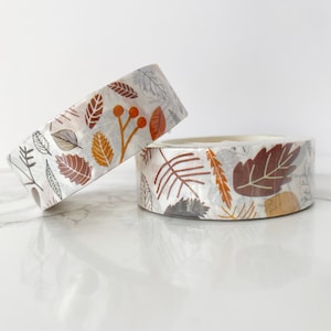 Fall Leaves Washi Tape 15mm x 10meters | Masking Tape, Decorative Tape | Autumn Washi, Foliage Washi | Planners, Bullet Journals, Hobonichi
