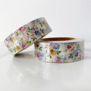 Florales Washi Tape 15mm x 10 Meter | Masking Tape, Klebeband | Bullet Journaling, Planer, Hobonichi | Frühling Washi, Blumen Washi