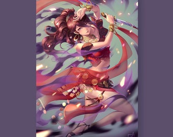 Impresión de 11 x 17" de Primrose Octopath Traveler