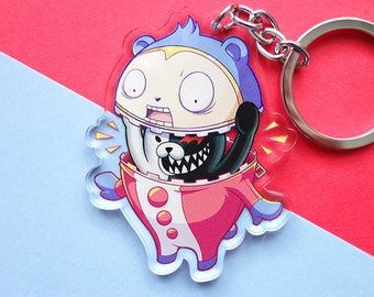 Teddie Monokuma 2.5" Double-sided Acrylic Keychain Charm / Persona 4 / Danganronpa