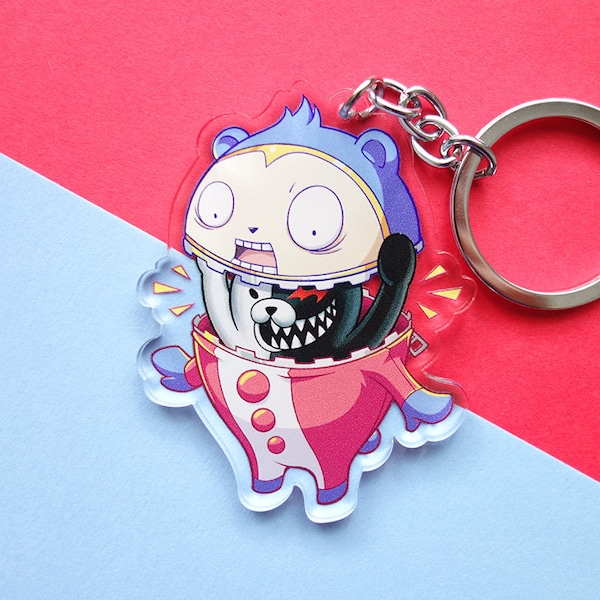 Teddie Monokuma 2.5" Double-sided Acrylic Keychain Charm / Persona 4 / Danganronpa