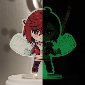 Glow in the Dark Momo / 2" Keychain / 4" Standee / 3" Sticker