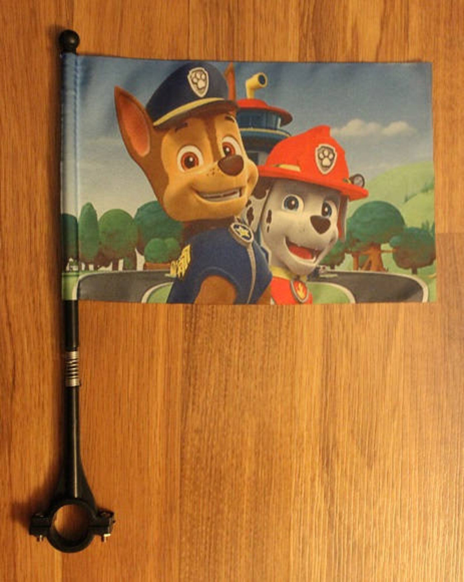 Paw Patrol Image on Bicycle Flag for Handlebars Etsy