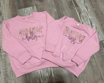 Toddler applique name sweatshirt