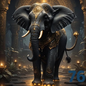 Black Elephant, Spirit Companion, Guardian, Time Travel, Animal Communication, Protection, Psychic Wisdom