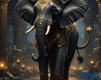 Black Elephant, Spirit Companion, Guardian, Time Travel, Animal Communication, Protection, Psychic Wisdom