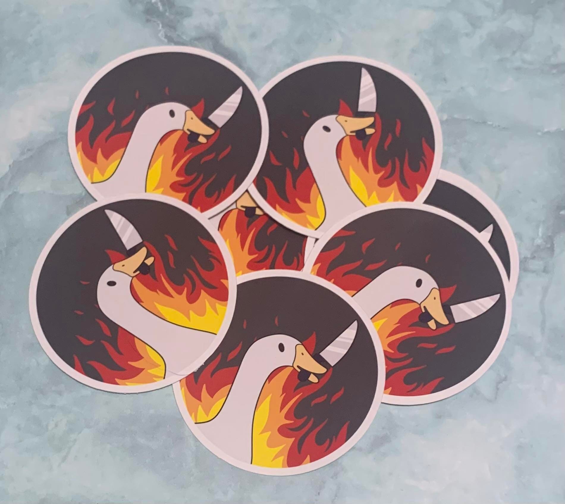 Goose Sticker Two Sizes 2.8x4 or Large 5.5x4.5 Inches Multipack Discount 