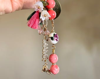 Mama Perlen Taschenanhänger