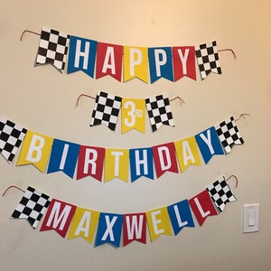 Car Themed Birthday Banner!