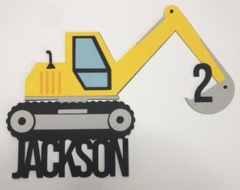 Digger Birthday Cake Topper | Construction Birthday Party