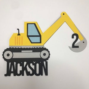 Digger Birthday Cake Topper | Construction Birthday Party