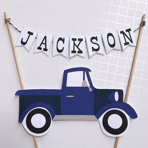 Ein kleiner blauer Truck Cake Topper!