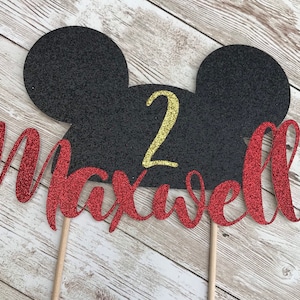 Custom Mickey Birthday Cake Topper | Disney Birthday |