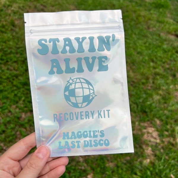 Stayin Alive Recovery Kit | Hydration Kit | Hangover Kit | Bachelorette Party Gift | Birthday Gifts | Disco Party
