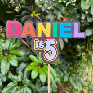 Brick Cake Topper | Kids Birthday Party Cake Topper