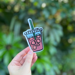 Iced Coffee Waterproof Sticker