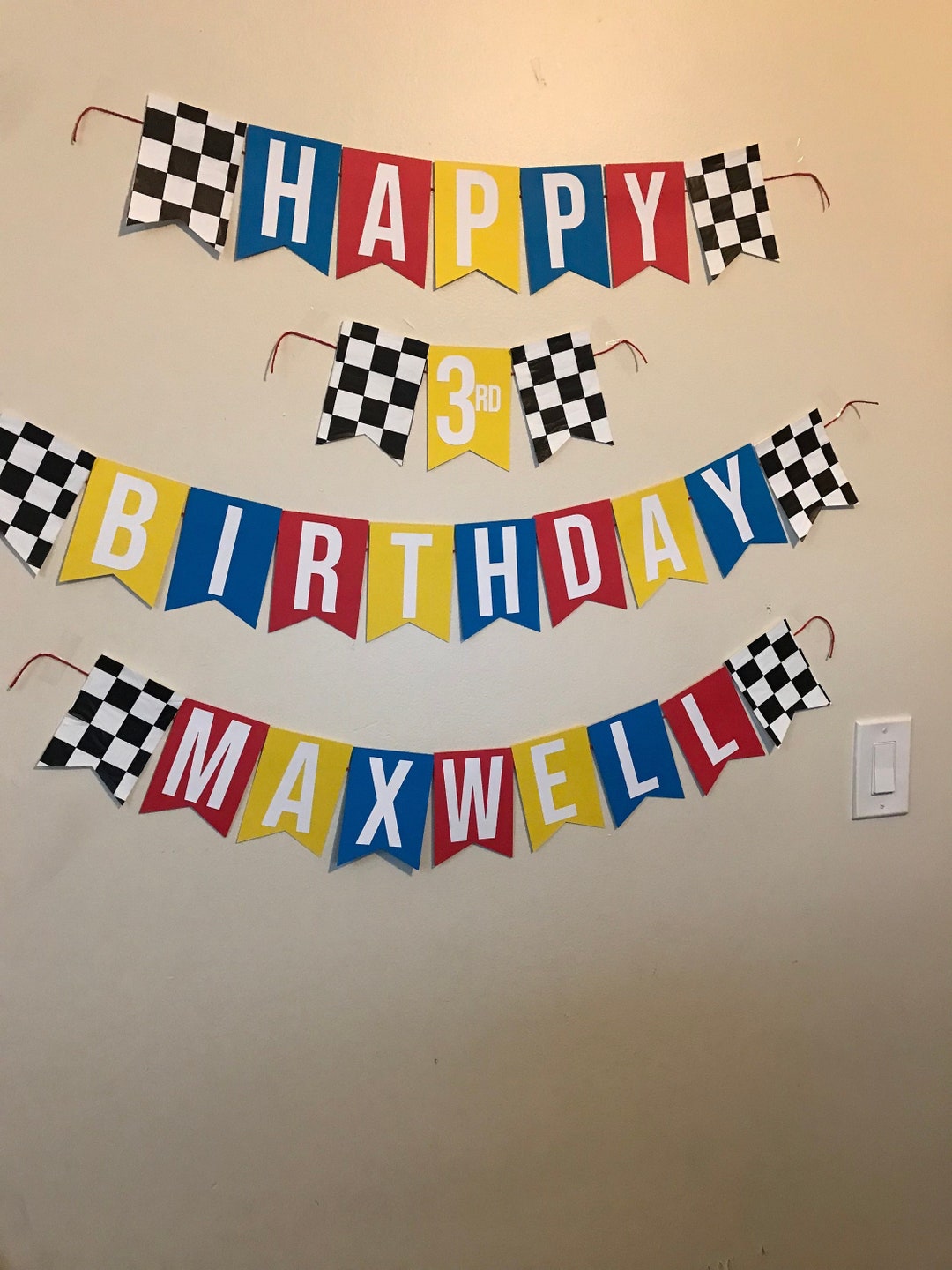 Car Themed Birthday Banner Etsy