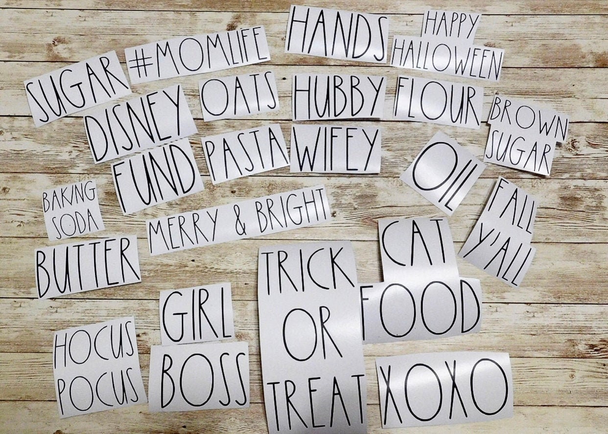 Rae Dunn Inspired Custom Vinyl Decal | Home Decals | Vinyl Stickers