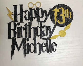 Cake Topper HP Harry Potter toper Glitzer Kuchendekoration Tortenfigur Gold Cake Topper HP Harry Potter toper Glitzer Kuchendekoration Tortenfigur Gold