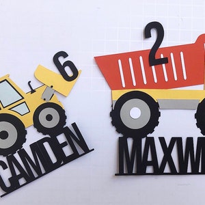 Excavator Birthday Cake Topper Construction Birthday Party image 3