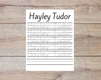 Name Tracing Template Worksheets | Handwriting Practice |  Printable Handwriting Kids Name Worksheets | Letter Tracing