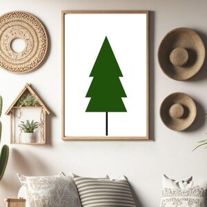 Green Tree Art, Tree Art Print, Tree Wall Art, Forest Print, Green Art, Children Room Decor, Green Tree Print, Printable Wall Art PRINT 33