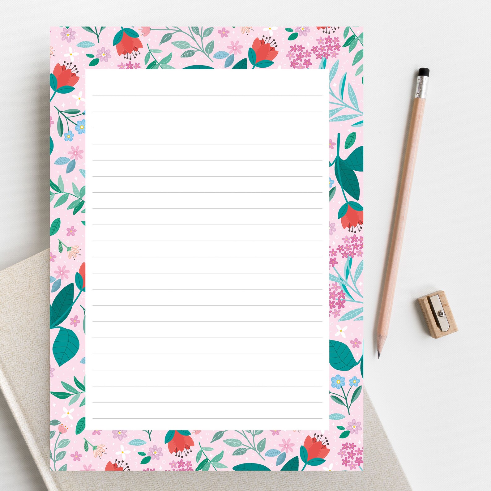 Sheet Tear Off Lined Notepad Luxury Stationery Tear Off Etsy