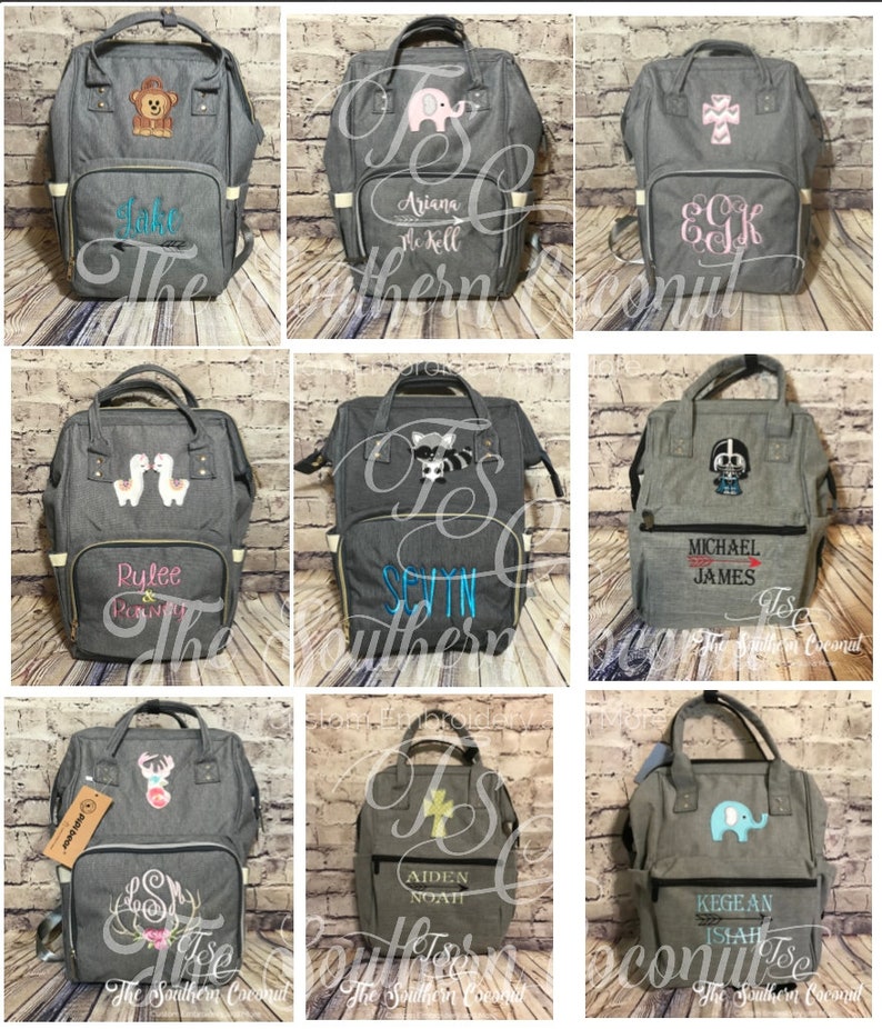 Personalized Diaper Bag Backpack Diaper bag Monogram diaper Etsy