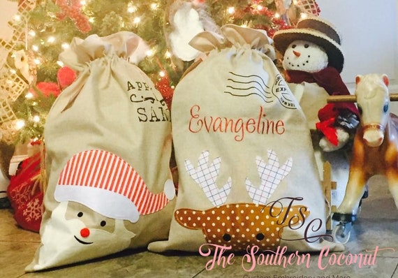 personalized christmas sacks