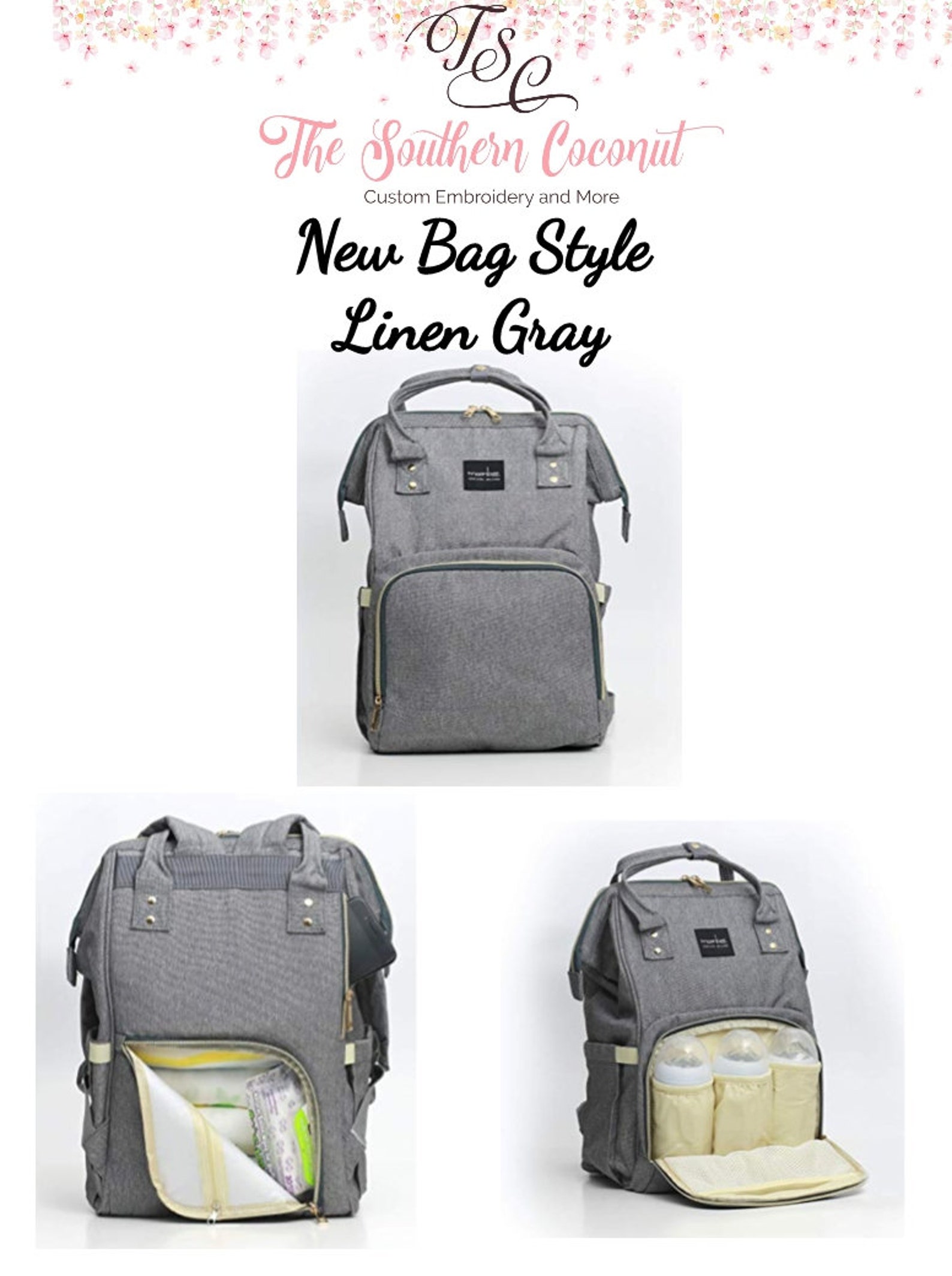 Personalized Diaper Bag Backpack Diaper Bag Monogram Diaper Etsy