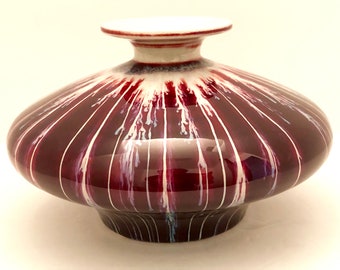 Chinese Onion Shape Flambe Vase