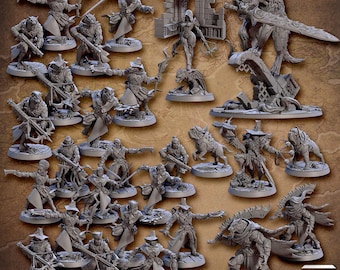 Requiem Demon Hunters, Artisan Guild, TTRPG, Miniatures, Wolf, Werewolf, Fenrir, Old wolf, Demon Hunters, Mastiff