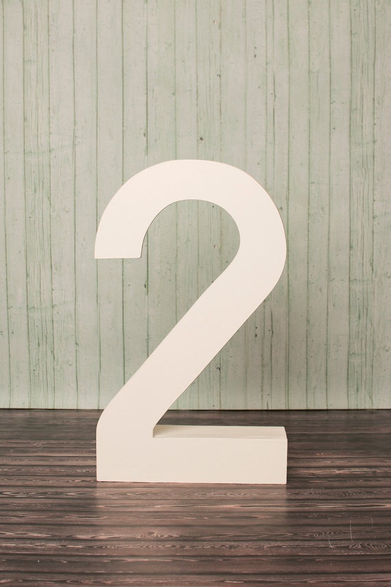 Tall Wooden Number 2 Photo Prop Big Number 2 Large Wooden Etsy