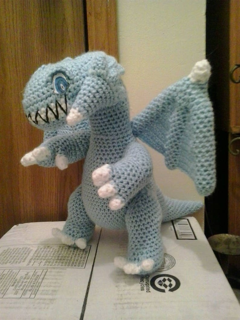 Blue Eyes Toon Dragon Yu-gi-oh Amigurumi Plush | Etsy