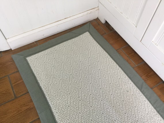 Farmhouse Kitchen Mat Sage Green Padded Mat Laundry Mat Etsy