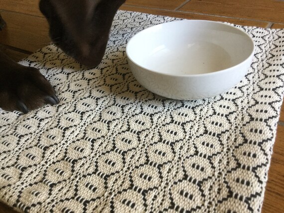 Custom Dog Food Bowl Mat Gift For Pet Lovers Black And Etsy