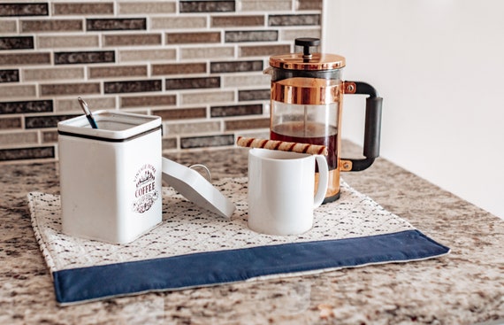 Accesorios de barra de café Decoración de cocina azul marino | Etsy México
