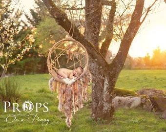 Newborn Dreamcatcher Photography Prop, Sunset or Studio (Digital Download)