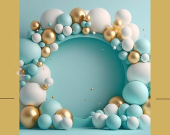 Digital 1st Birthday cake smash backdrop from Props on a Penny