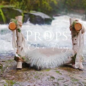 Newborn wooden prop bed by waterfall DIFFERENT SETTINGS in one set _ digital backdrop_Newborn digital backdrops image 4