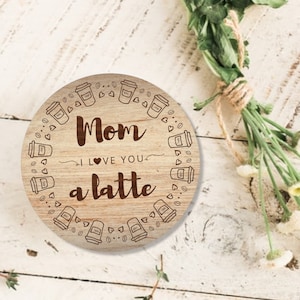 Archivo de corte SVG para Glowforge o CNC / Posavasos del Día de la Madre / Archivo SVG / Archivos digitales / Día de la Madre