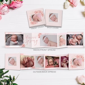 Mini Accordion Album Template, Photoshop template