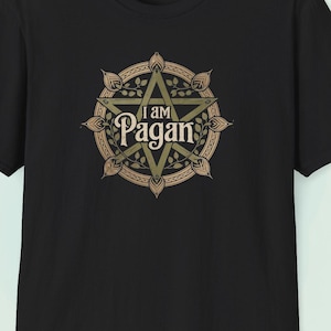 Mystical Pagan Symbol Unisex Tee - Wiccan Witchcraft Graphic Shirt for Occult Spirituality Enthusiasts.