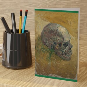 Juego de tarjetas de felicitación con diseño de calaveras de Vincent van Gogh, con ilustraciones de expresionismo: 10 tarjetas en blanco para cumpleaños.