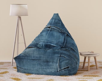 Denim Decor Bean Bag Chair Cover! Awesome gift for 70s Birthday!