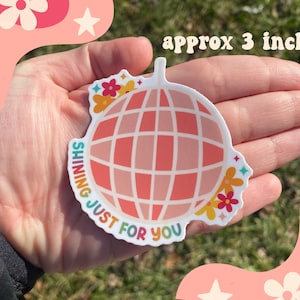 Shining just for you / mirrorball sticker / disco ball sticker