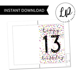 13.Geburtstag Karte, 13.Geburtstag Karte, 13.Geburtstag Karte, 13.Geburtstag Karte, 13.Geburtstagskarte