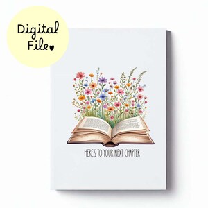 Carte d'adieu du chapitre suivant imprimable, bonne chance pour votre prochaine carte de chapitre en téléchargement numérique, carte de dernière minute New Beginnings pdf